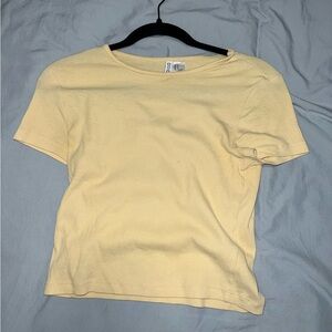 Yellow baseball tee